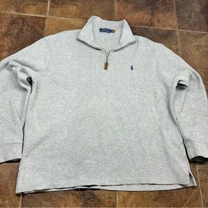 Polo by Ralph Lauren Light Gray Half-Zip Sweater